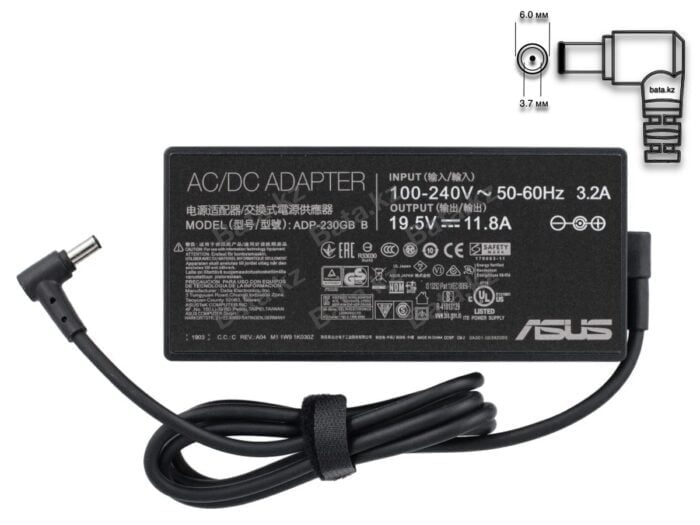 Блок питания для ноутбука Asus 230W 6.0*3.7 Slim - 3